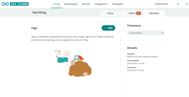 Thing metadata